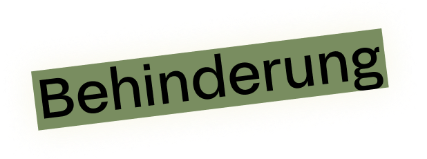 Wort Behinderung