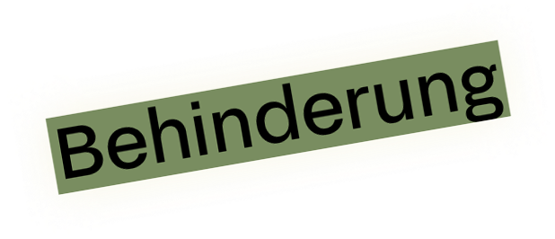 Wort Behinderung